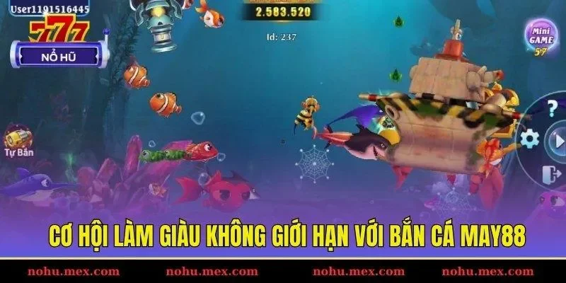 Cơ hội l&agrave;m gi&agrave;u kh&ocirc;ng giới hạn với bắn c&aacute; May88